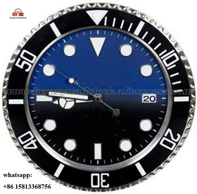 Ceas de perete luminos Ceas de perete din metal artă mare Ceas de perete ieftin din oțel inoxidabil Calendar Ceas luminos