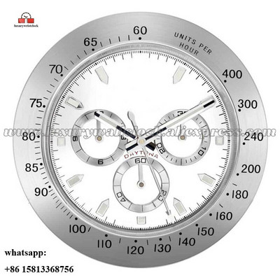 Ceas de perete luminos Ceas de perete din metal artă mare Ceas de perete ieftin din oțel inoxidabil Calendar Ceas luminos