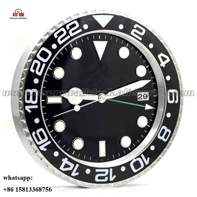 Ceas de perete luminos Ceas de perete din metal artă mare Ceas de perete ieftin din oțel inoxidabil Calendar Ceas luminos