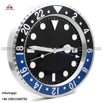 Ceas de perete luminos Ceas de perete din metal artă mare Ceas de perete ieftin din oțel inoxidabil Calendar Ceas luminos