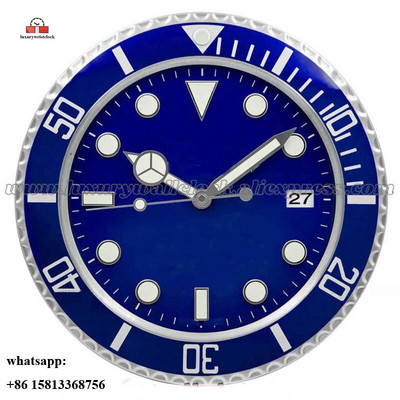 Ceas de perete luminos Ceas de perete din metal artă mare Ceas de perete ieftin din oțel inoxidabil Calendar Ceas luminos