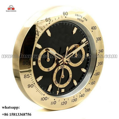 Ceas de perete luminos Ceas de perete din metal artă mare Ceas de perete ieftin din oțel inoxidabil Calendar Ceas luminos