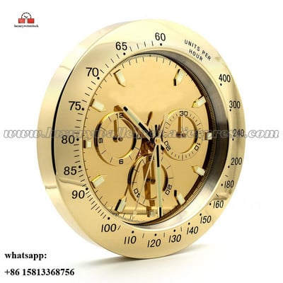 Ceas de perete luminos Ceas de perete din metal artă mare Ceas de perete ieftin din oțel inoxidabil Calendar Ceas luminos