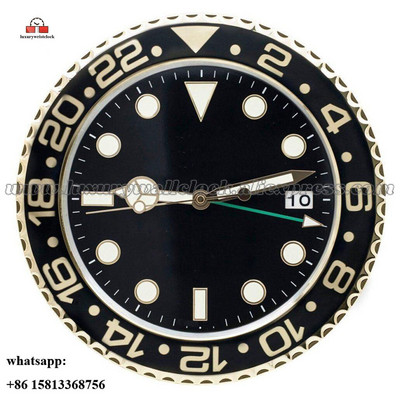 Ceas de perete luminos Ceas de perete din metal artă mare Ceas de perete ieftin din oțel inoxidabil Calendar Ceas luminos