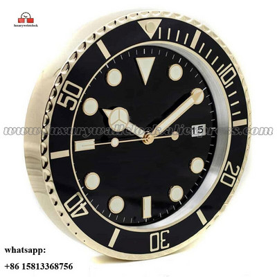 Ceas de perete luminos Ceas de perete din metal artă mare Ceas de perete ieftin din oțel inoxidabil Calendar Ceas luminos