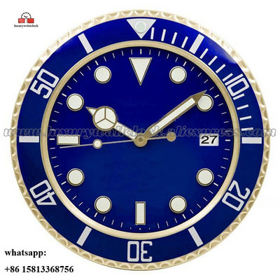 Ceas de perete luminos Ceas de perete din metal artă mare Ceas de perete ieftin din oțel inoxidabil Calendar Ceas luminos