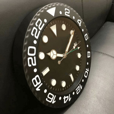Ceas de perete luminos Ceas de perete din metal artă mare Ceas de perete ieftin din oțel inoxidabil Calendar Ceas luminos