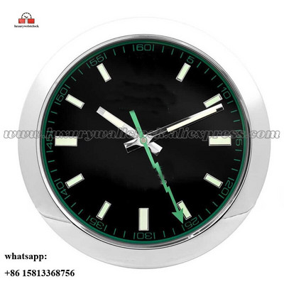 Ceas de perete luminos Ceas de perete din metal artă mare Ceas de perete ieftin din oțel inoxidabil Calendar Ceas luminos