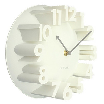 Всекидневна Art Decor 3D Highlight Number Стенен часовник черен модерен дизайн Mute Висящи часовници Всекидневна Декорация на дома 24 см