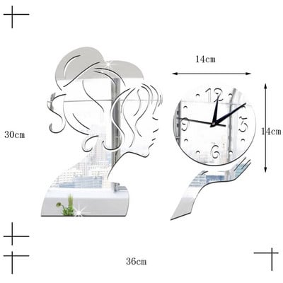 Decor artistic pentru camera de zi Ceas de perete cu număr de evidențiere 3D, negru, design modern, ceasuri suspendate, sufragerie, 24 cm