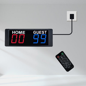 GANXIN Магнитна батерия/Plug-in Електронно табло с дистанционно, преносимо мини баскетболно табло Цифрово