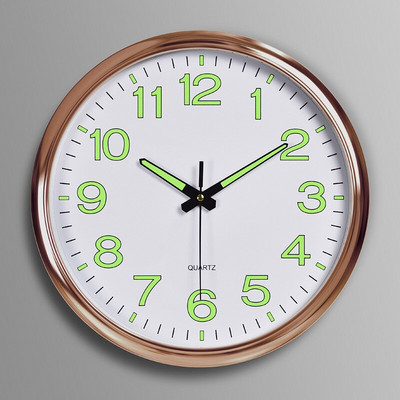 12 hüvelykes fényes, minimalista falióra Modern dizájn fehér kvarc Egyszerűen izzó függő órák Hálószoba nappali dekoráció