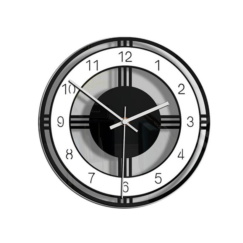 1 buc Ceas de perete cu cadran rotund Acasă Sufragerie Dormitor Ceas cu indicator din metal acrilic Ceas de perete Decor simplu în stil vintage