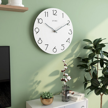 Скандинавски прост дървен 3D стенен часовник Модерен дизайн за всекидневна Wall Art Decor Кухненски дървен висящ часовник Стенен часовник Домашен декор
