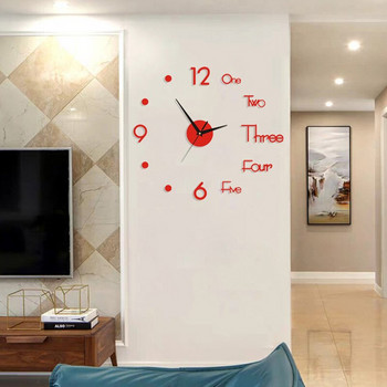 Creative Frameless τρισδιάστατο φωτεινό ρολόι τοίχου Silent DIY Ψηφιακό ρολόι Αυτοκόλλητα τοίχου Ρολόγια για το σπίτι του σαλονιού Διακόσμηση τοίχου γραφείου