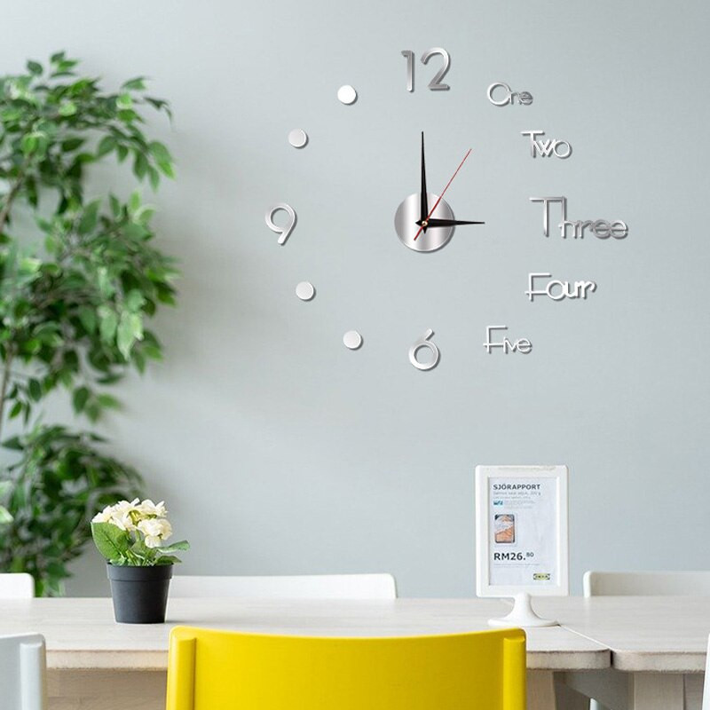 Loominguline raamita 3D helendav seinakell Vaikne isetegemise digitaalne kell Seinakleebised Kellad koju elutuppa Kontori seinakaunistuseks