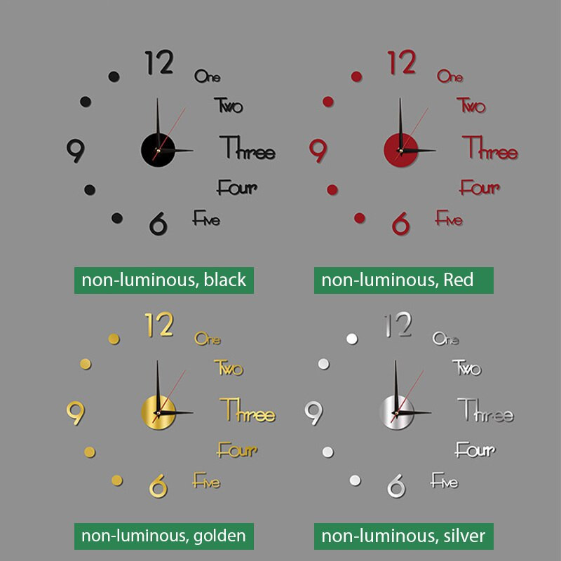 Loominguline raamita 3D helendav seinakell Vaikne isetegemise digitaalne kell Seinakleebised Kellad koju elutuppa Kontori seinakaunistuseks