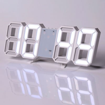Ceas de Perete Digital Led Design Modern Ceas Ceasuri 3D Sufragerie Decor Masa Alarma Vecină Luminoasă Desktop