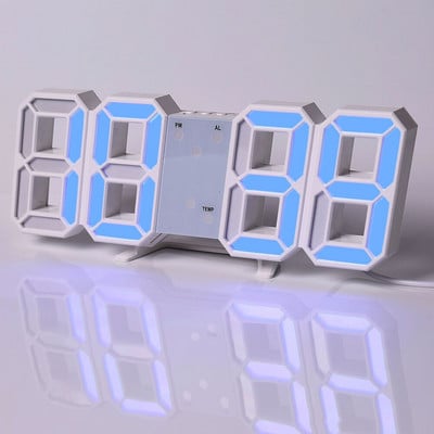 Ceas de Perete Digital Led Design Modern Ceas Ceasuri 3D Sufragerie Decor Masa Alarma Vecină Luminoasă Desktop