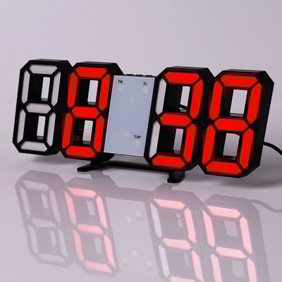 Ceas de Perete Digital Led Design Modern Ceas Ceasuri 3D Sufragerie Decor Masa Alarma Vecină Luminoasă Desktop