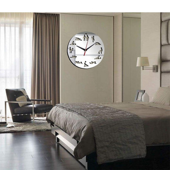αυτοκόλλητο ρολόι τοίχου νέα θέση σεξ μοντέρνα σχεδίαση αυτοκόλλητο τρισδιάστατο ρολόι τοίχου για καθρέφτη σαλονιού αθόρυβο ρολόι χαλαζία αυτοκόλλητο klok