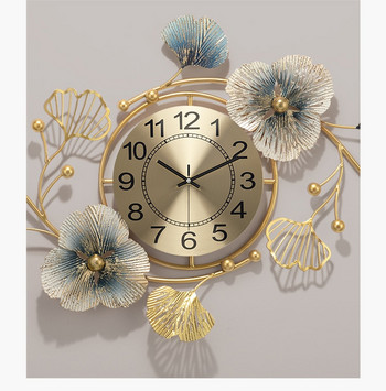 Творчески луксозен стенен часовник Всекидневна Трапезария Диван Фон Декорация на стената на дома Златно желязо Висящ на стената Голям бърз кораб