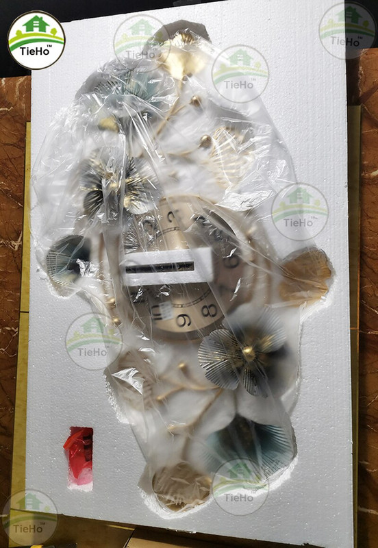 Kūrybingas prabangus sieninis laikrodis Svetainė Valgomojo Sofos fonas Namų sienų apdaila Auksinė geležinė sieninė pakabinama Didelis greitas pristatymas