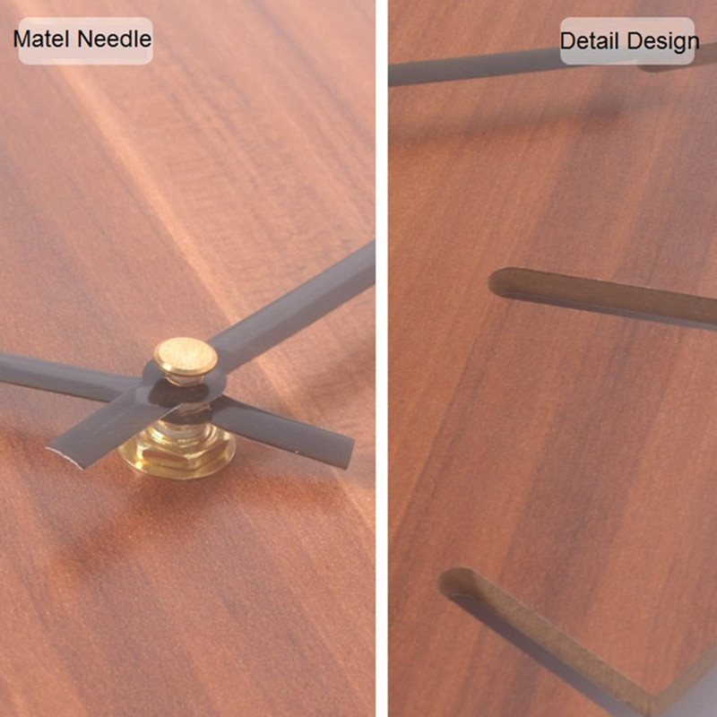 Nordic Retro fa falióra Folyosó Nappali dekoráció Tömör fa Csendes órák Függesztett falra Óra Kávézó Áruház Lakásdekoráció