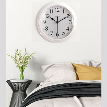 Бял минималистичен стенен часовник Класически скандинавски дебел бордюр Тих модерен дизайн Висящи 3D часовници Спалня Всекидневна Домашен декор