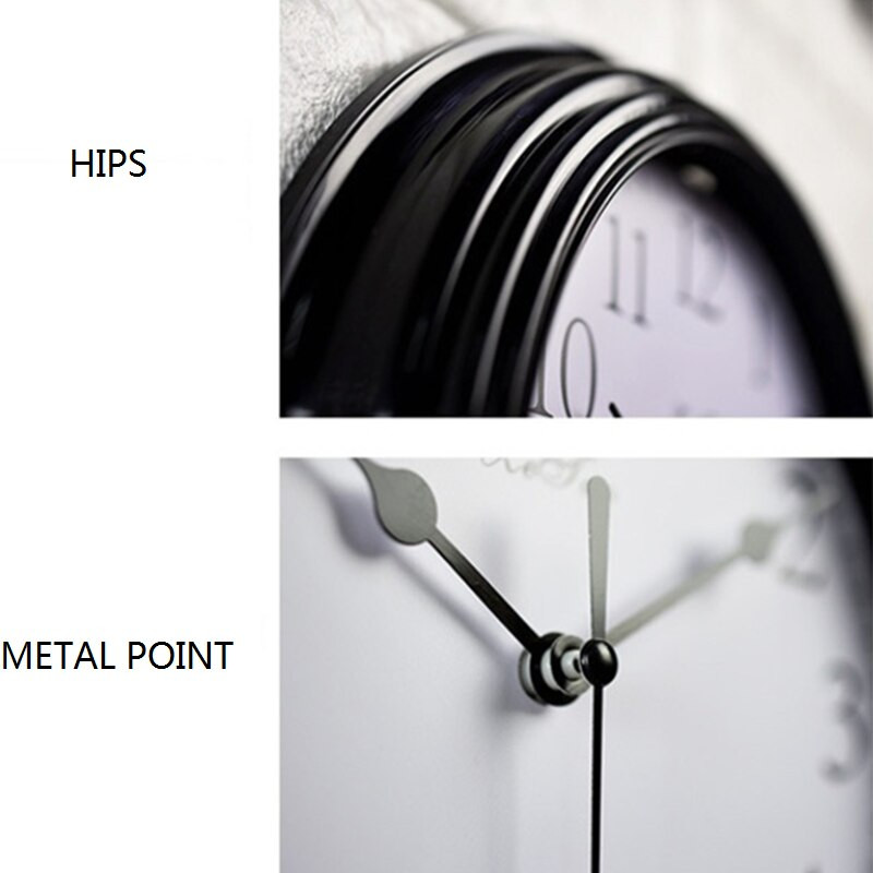 Ceas de perete alb minimalist, clasic, nordic, chenar gros, liniștit, design modern, agățat, ceasuri 3D, dormitor, sufragerie, decor acasă