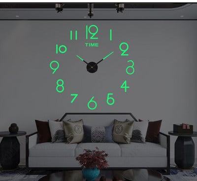 Μεγάλο ρολόι τοίχου μοντέρνα σχεδίαση 2022 Τρισδιάστατα ρολόγια χαλαζία DIY Ρολόγια μόδας Ακρυλικά αυτοκόλλητα καθρέφτη Σαλόνι Διακόσμηση σπιτιού Horloge