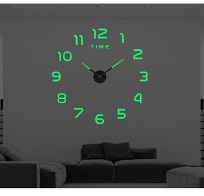 Μεγάλο ρολόι τοίχου μοντέρνα σχεδίαση 2022 Τρισδιάστατα ρολόγια χαλαζία DIY Ρολόγια μόδας Ακρυλικά αυτοκόλλητα καθρέφτη Σαλόνι Διακόσμηση σπιτιού Horloge