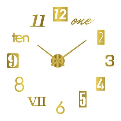 Μεγάλο ρολόι τοίχου μοντέρνα σχεδίαση 2022 Τρισδιάστατα ρολόγια χαλαζία DIY Ρολόγια μόδας Ακρυλικά αυτοκόλλητα καθρέφτη Σαλόνι Διακόσμηση σπιτιού Horloge