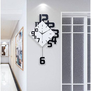 2021 нов DIY стенен часовник декорация на дома дървена показалка стилен модерен електронен часовник хол едностранно заглушаване