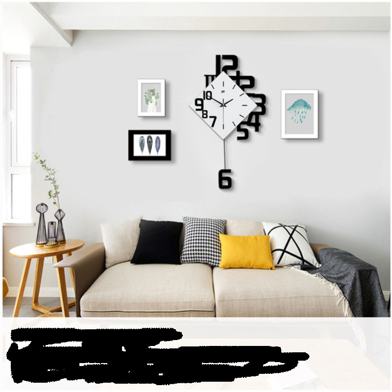 2021. gada jauns DIY sienas pulkstenis mājas dekorēšana koka rādītājs stilīgs moderns elektroniskais pulkstenis dzīvojamā istaba, vienas puses klusums