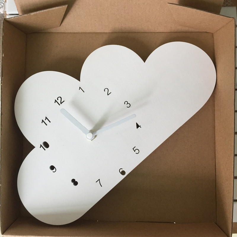 Nordic Cute Debesis dramblio formos Sieninis laikrodis Vienspalvis Vaikams Vaikų kambario apdaila Figūrėlės dovanos Fotorekvizitai 1vnt.