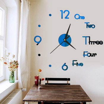 Τρισδιάστατο φωτεινό ρολόι τοίχου χωρίς πλαίσιο DIY Mute Mini ψηφιακά ρολόγια Αυτοκόλλητα τοίχου Αυτοκόλλητα για διακόσμηση τοίχου γραφείου σπιτιού σαλονιού