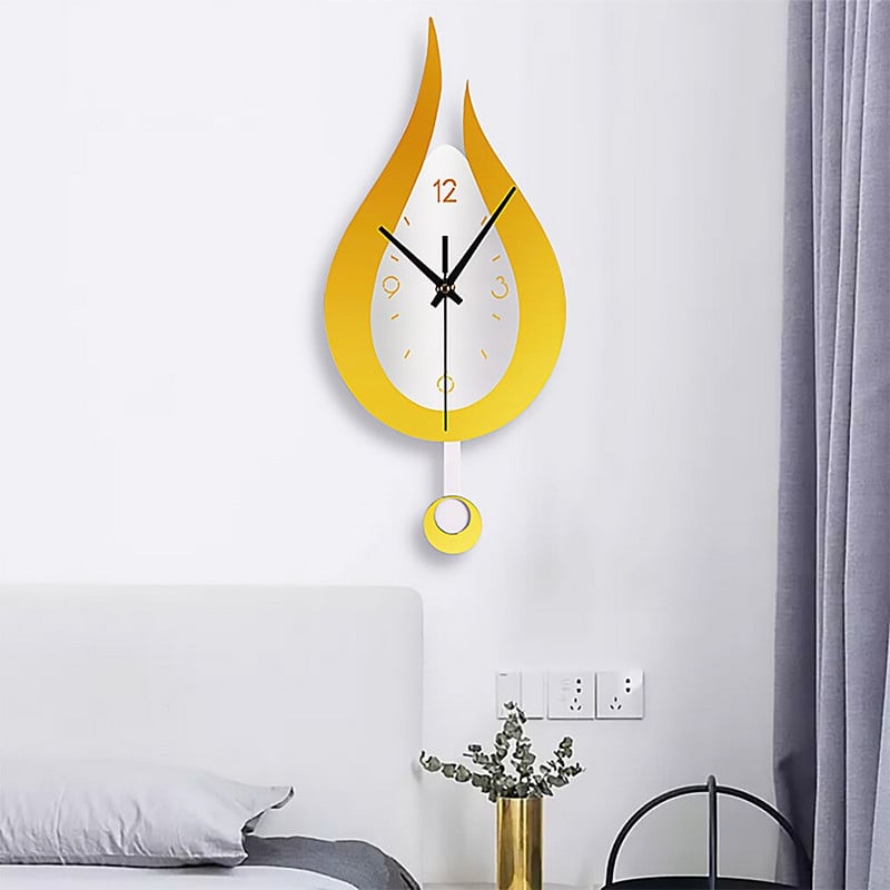 Naujas europietiškas sieninis laikrodis miegamasis svetainė Kūrybinis vandens lašų modeliavimas švytuokliniai laikrodžiai Pradžia Silent Horloge Meno apdaila