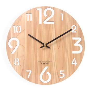 Дървен 3D стенен часовник Модерен дизайн Nordic Brief Декорация на всекидневна Кухненски часовник Art Hollow Wall Watch Home Decor 12 inch