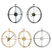 Ceas de perete de 50 cm Ceasuri de perete retro din metal, fier rotund, grădină mare, în aer liber, acasă, birou, decor camera de zi, ceasuri industriale clasice