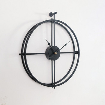Ρολόι τοίχου 50cm Ρετρό μεταλλικά ρολόγια τοίχου Σιδερένια στρογγυλά μεγάλος εξωτερικός κήπος Διακόσμηση σαλονιού γραφείου σπιτιού Κλασικά βιομηχανικά ρολόγια