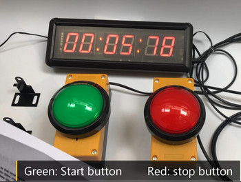 10CM бутон 29cm LED часовник за обратно отброяване Хронометър,нулиране на нула Дистанционно управление за обратно броене School Rush Answer Competition Game Timer
