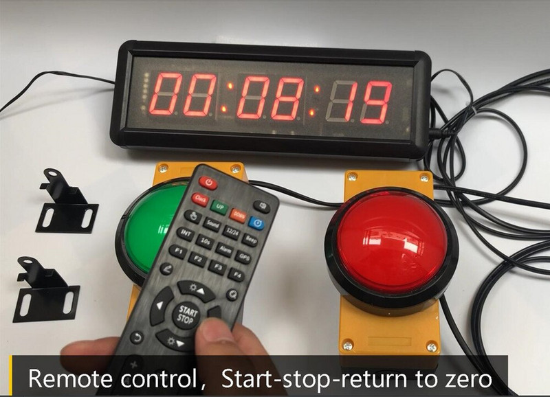 10 cm nupp 29 cm LED-i tagasiarvestuskell Stopper, nulli lähtestamine Loenduse kaugjuhtimispult Kooli kiirusvastaste võistlusmängu taimer
