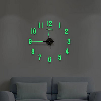 Φωτεινό ρολόι τοίχου χωρίς τρύπες εξατομικευμένο απλό μοντέρνο ρολόι κρεμασμένο στον τοίχο κόκκινο ρολόι σαλονιού δημιουργικό ρολόι υψηλής ποιότητας