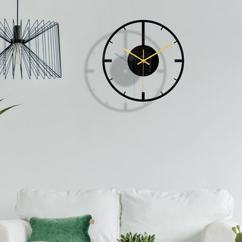 Прост шаблон Геометрично разнообразие Стенен часовник Кръгъл 3D акрилен тих нетиктакащ часовник Стенен арт декор Ретро Декорация на стенен часовник