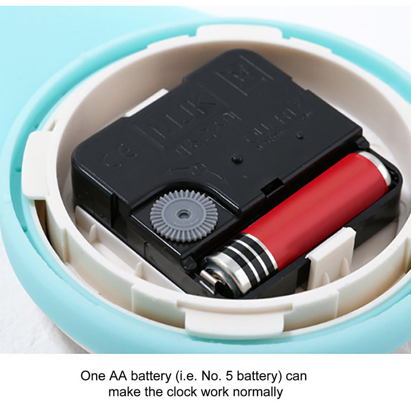 Ceas de perete din silicon simplu, silențios, rezistent la apă, în spațiu pliabil în baie, cu ventuză sau ceas fix, decor de perete.