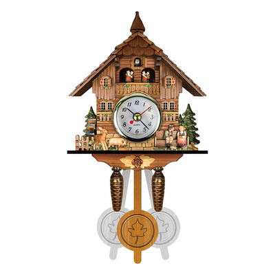 Vintage zidni sat s kukavicom Zvono Dekoracija Zidna montaža Drvena kuća Mjeritelj vremena Zanat Kućanska budilica Timer