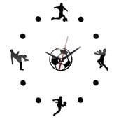 Sieniniai kvarciniai laikrodžiai Modernaus stiliaus futbolo namų dekoravimo laikrodžiai svetainei „pasidaryk pats“ veidrodinis akrilo medžiagos lipdukas