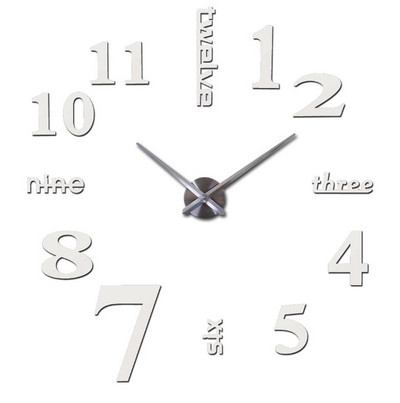 Vânzare fierbinte decorațiuni pentru acasă ceasuri cu oglindă 3d personalitate la modă diy Circular camera de zi mare ceas de perete ceas transport gratuit