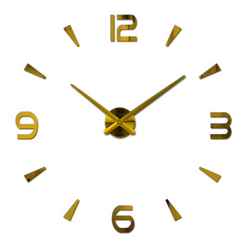 Нов стенен часовник кварцов хол часовници направи си сам модерен дизайн часовник horloge murale Акрилно огледало 3d стикери
